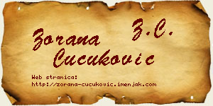 Zorana Čučuković vizit kartica